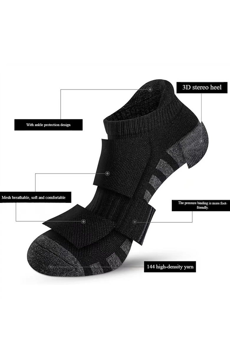Mens Athletic Socks (6-Pack) - Low Cut, Sweat-Wicking, Odour-Resistant, All-Season Comfort - Ideal for Active Lifestyles, Running  Everyday Wear - Image 2